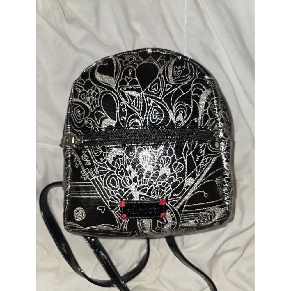 NWOT sakroots brand black mini backpack purse bookbag tote bag!